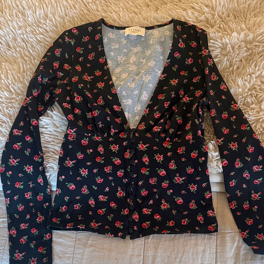 Sézane Floral Top